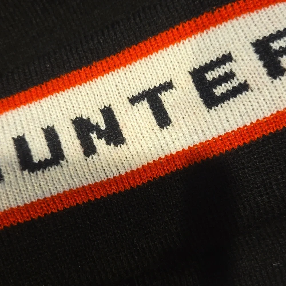 New Hunter Black Unisex Fleece Lined Beanie - Picture 5 of 10